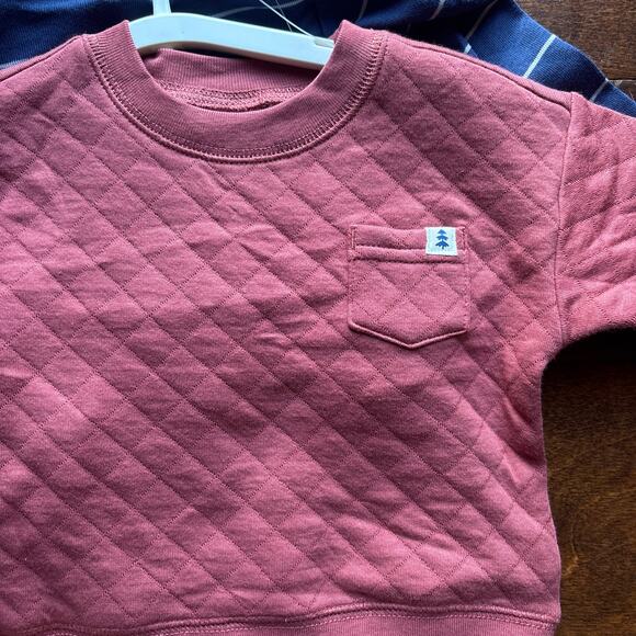 Carter's Boys 3 Month Quilted Outfit Set 3 Piece Top and Bottom Blue Red NEW - Picture 3 of 6